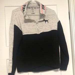 quarter zip PINK sweater